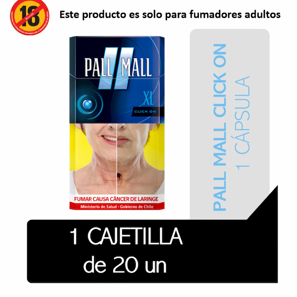 Cigarrillos Pall Mall XL Click on celeste 20 unid. - A Domicilio - AyF ...