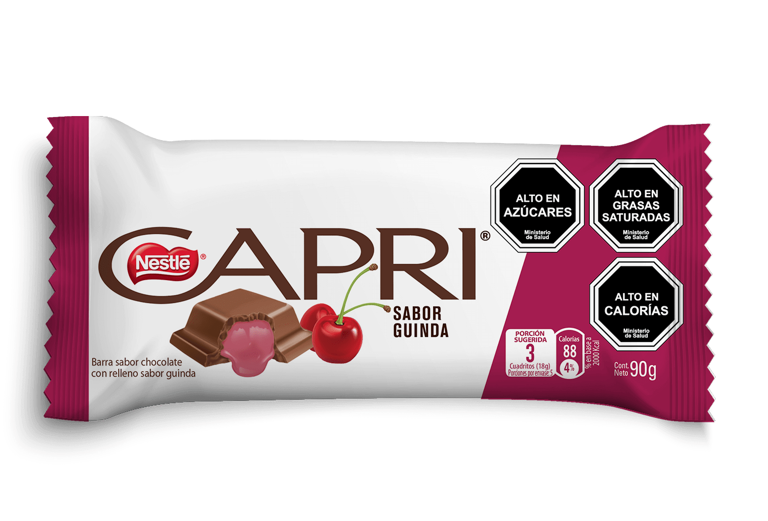 Chocolate relleno sabor Guinda 90g Capri Nestlé - A Domicilio - AyF ...